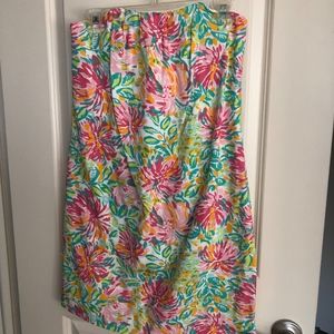 Lilly Pulitzer Strapless Floral Dress
